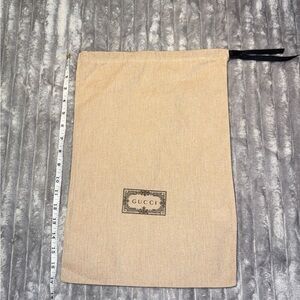 Gucci Tan Fabric Bag with Black Logo